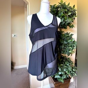Lululemon black mesh tank top